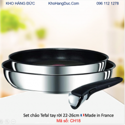 Set chảo Tefal tay rời Ingenio Preference 22 + 26cm (2 CHẢO + 1 TAY CẦM)