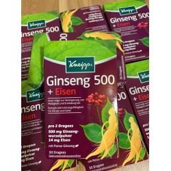 Viên uống nhân sâm Kneipp Ginseng 500 + eisen