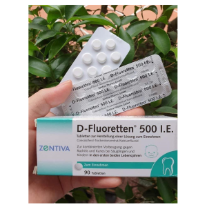 Vitamin D - Fluoretten 500 I.E (90v) mẫu mới